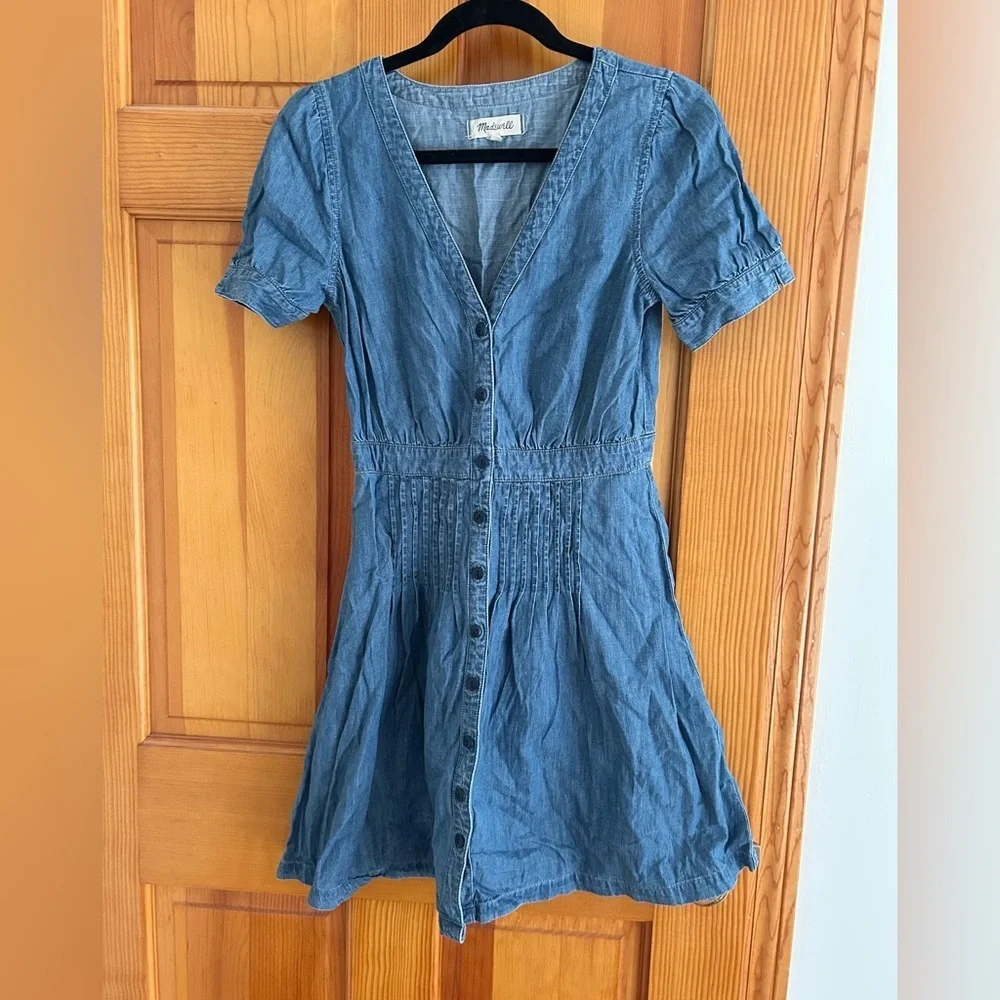 Madewell Denim Daylily Chambray Dress - Picture 3 of 6